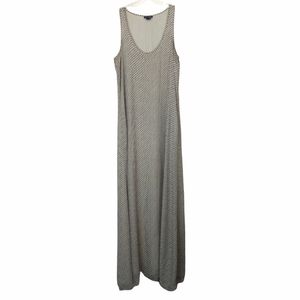 Theory Lanica Tan 100% Silk Sleeveless Maxi Dress